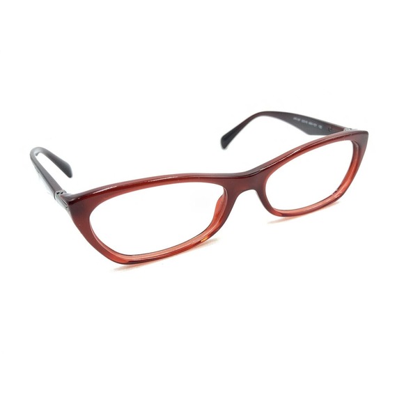 Prada VPR 15P MAX-1O1 Burgundy Dark Red Silver Eyeglasses Frames 53-16 135 Italy - Picture 1 of 12